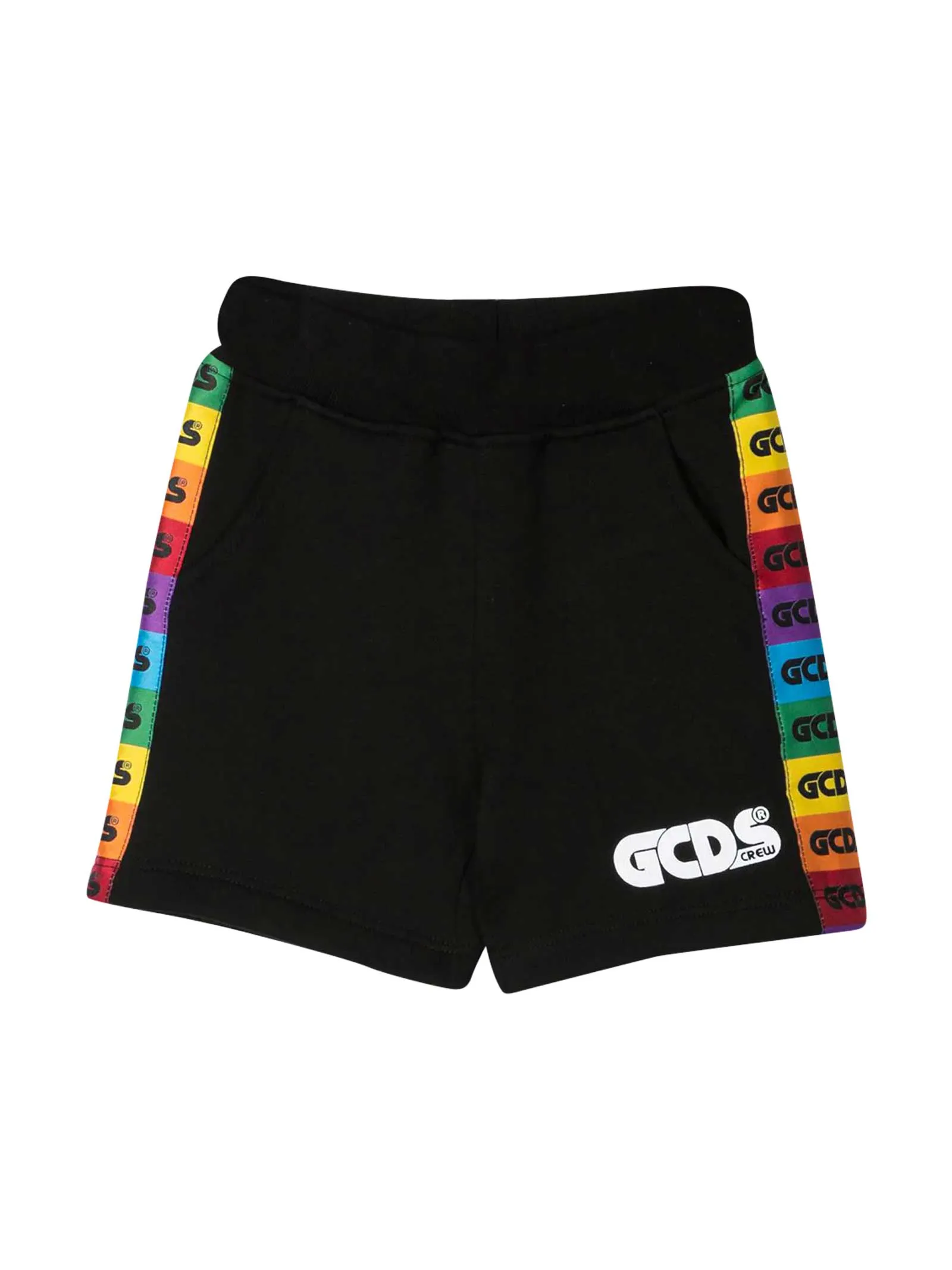 GCDS Kids Rainbow Logo Side Stripe Track Shorts