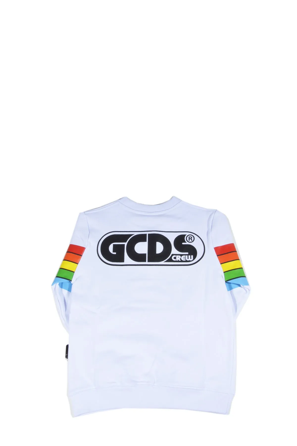 GCDS Kids Rainbow Stripe Logo Printed Sweatshirt