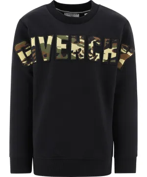 Givenchy Kids Camouflage Logo Print Sweatshirt