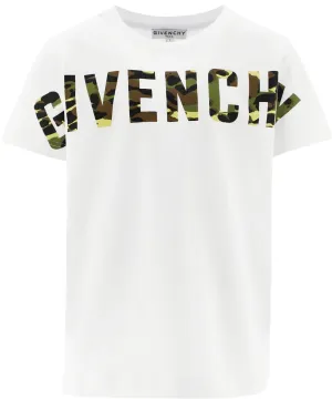 Givenchy Kids Camouflage Logo Print T-Shirt