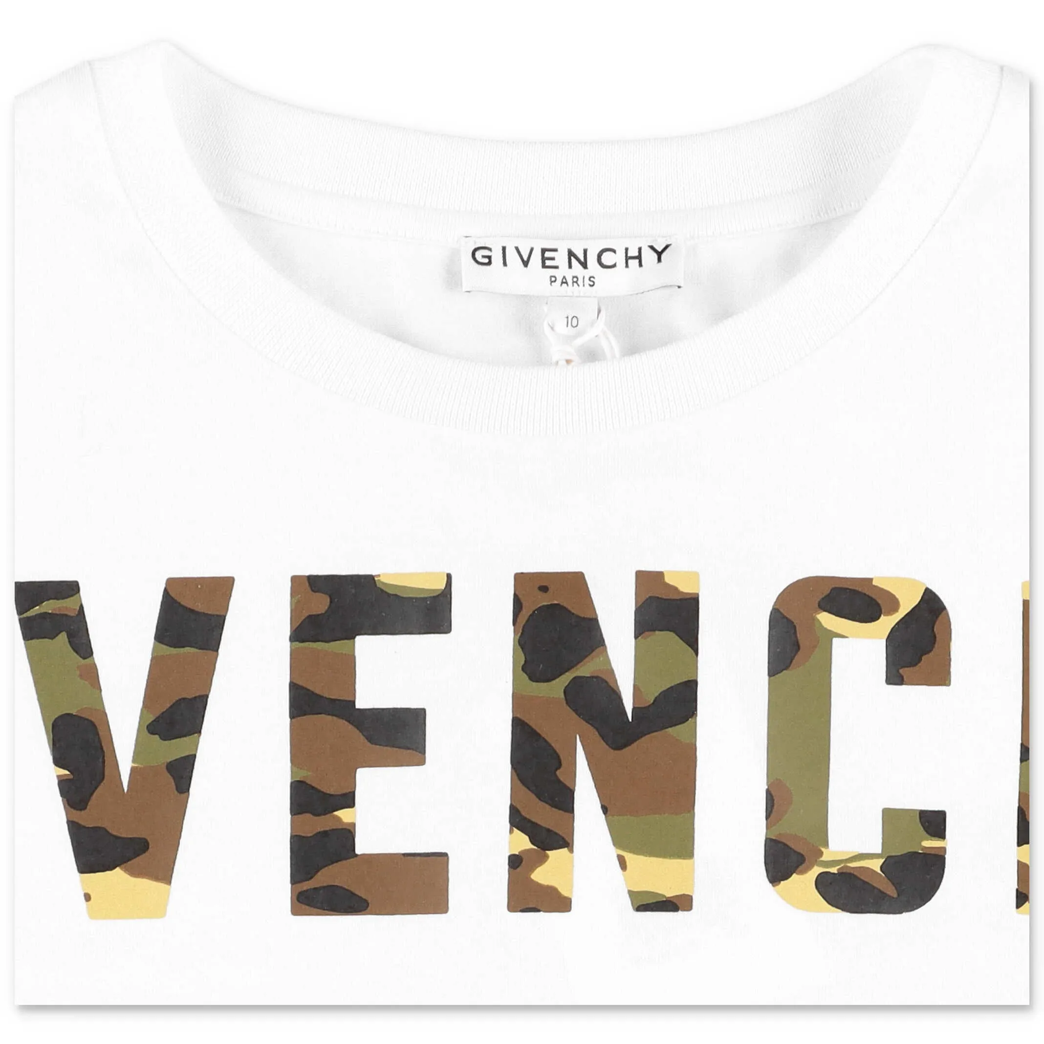 Givenchy Kids Camouflage Logo Print T-Shirt
