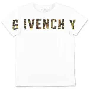 Givenchy Kids Camouflage Logo Print T-Shirt