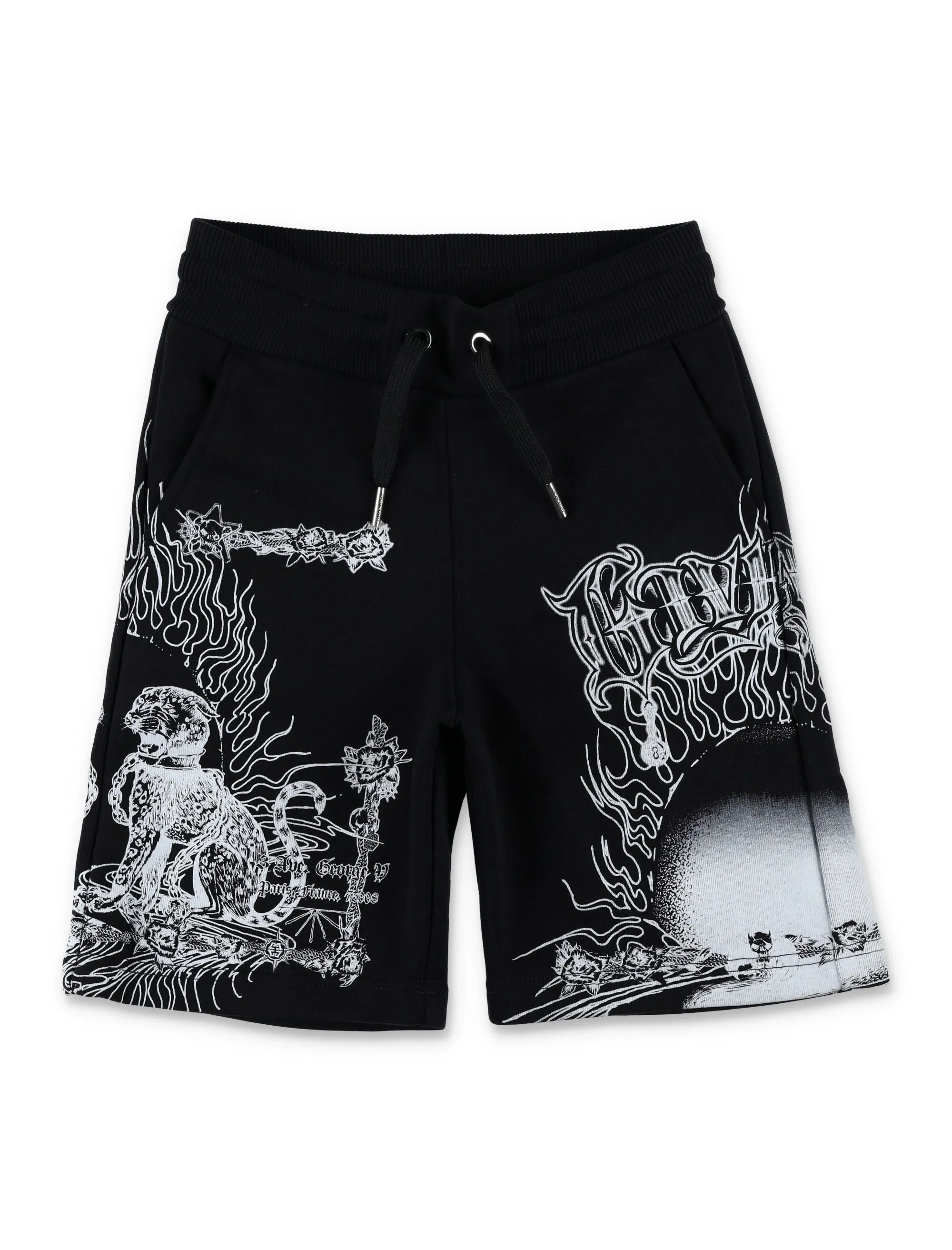 Givenchy Kids Graphic Printed Drawstring Shorts