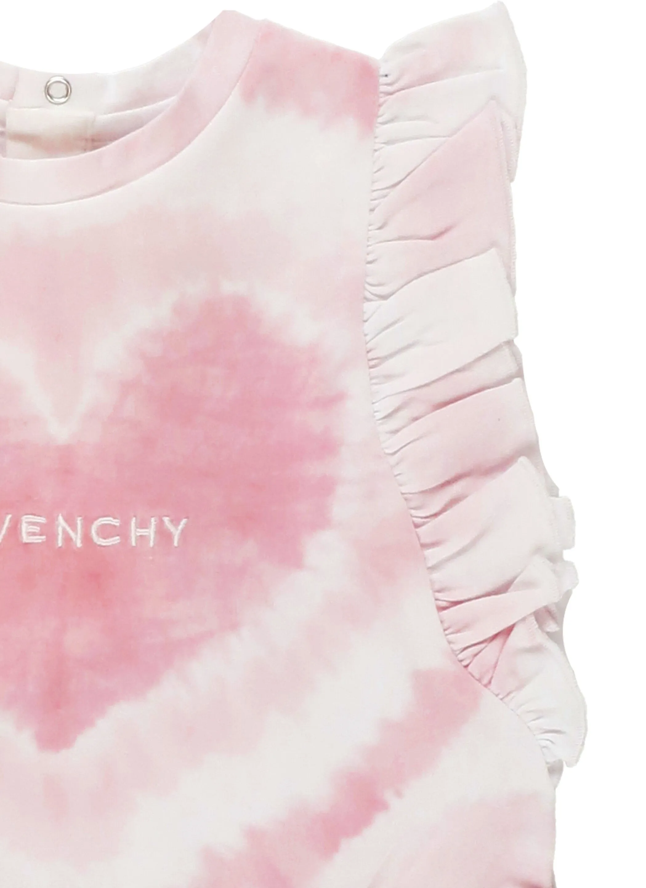 Givenchy Kids Logo Embroidered Heart Printed Pleated Dress