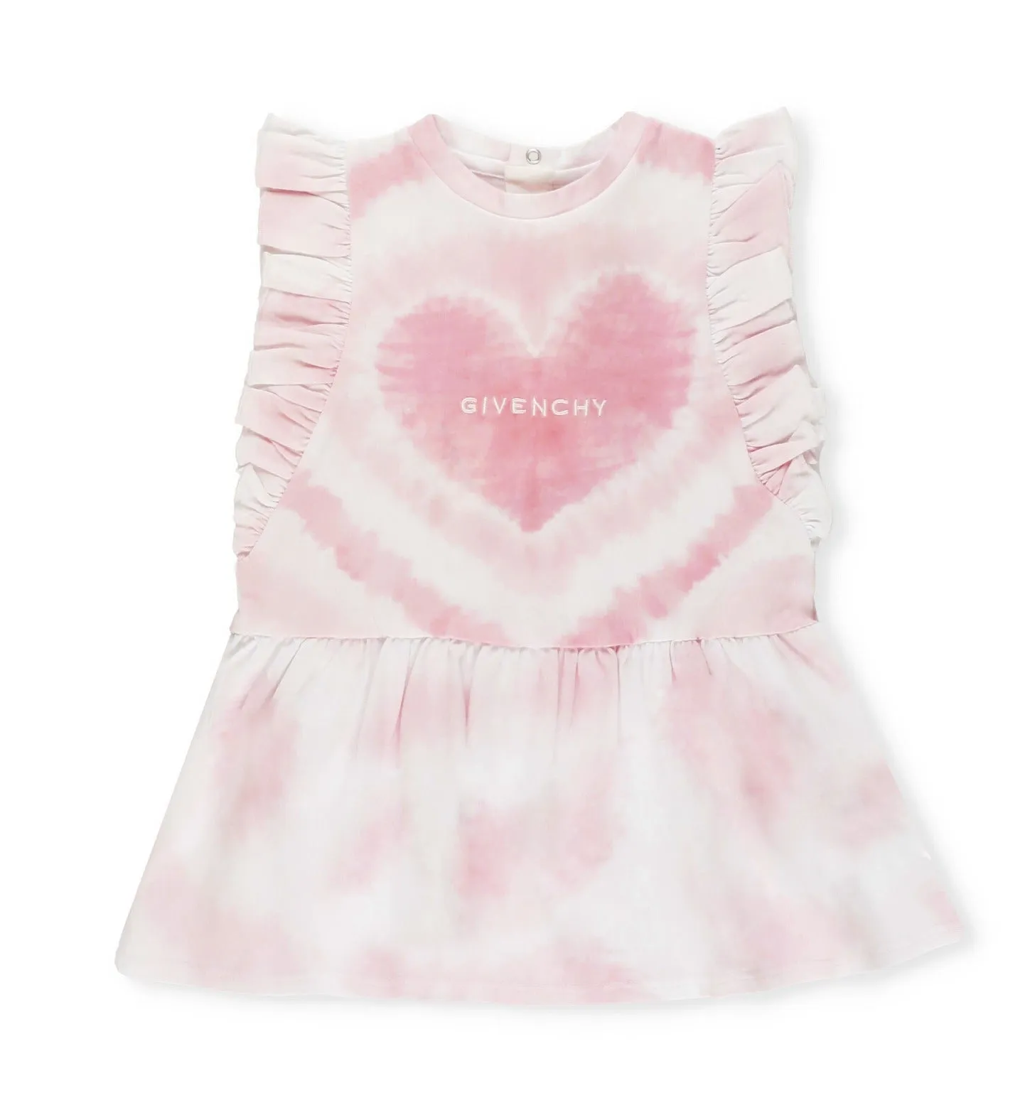 Givenchy Kids Logo Embroidered Heart Printed Pleated Dress