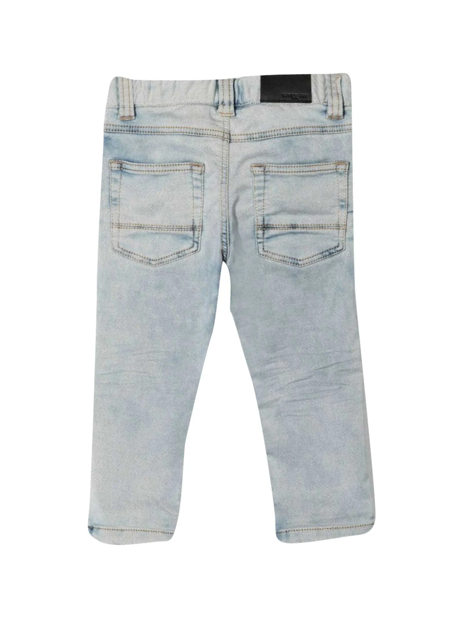 Givenchy Kids Logo Print Stonewashed Jeans