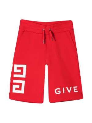 Givenchy Kids Logo Printed Drawstring Track Shorts