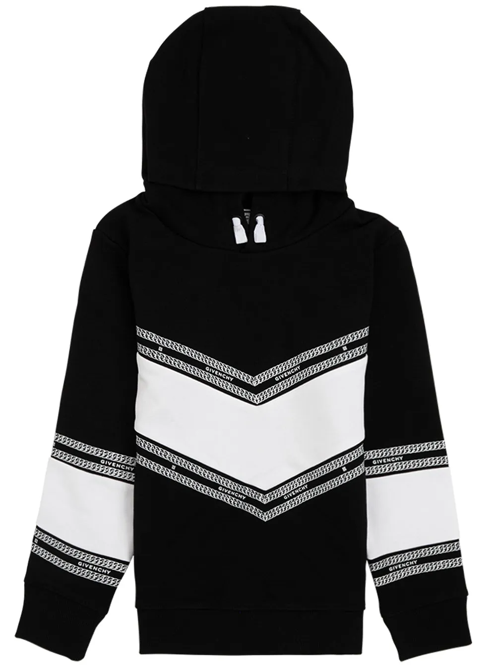 Givenchy Kids Logo Trim Detail Panelled Hoodie