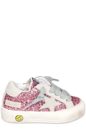 Golden Goose Kids Distressed Lace-Up Sneakers