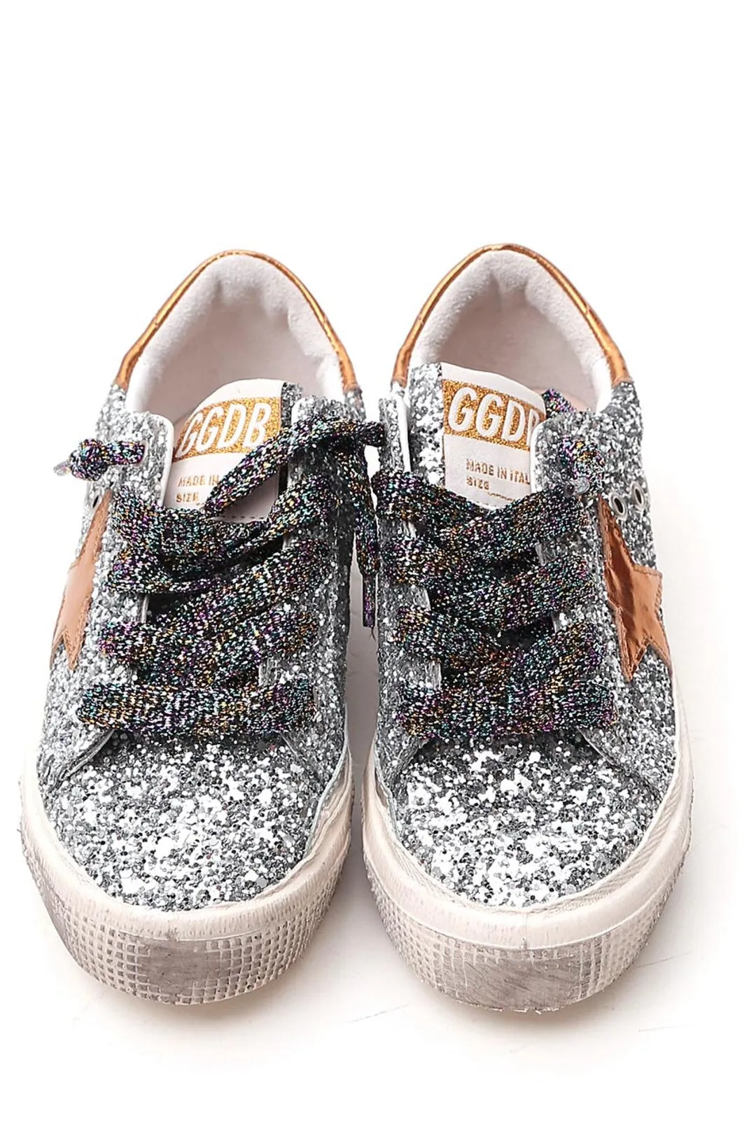 Golden Goose Kids May Glitter Sneakers
