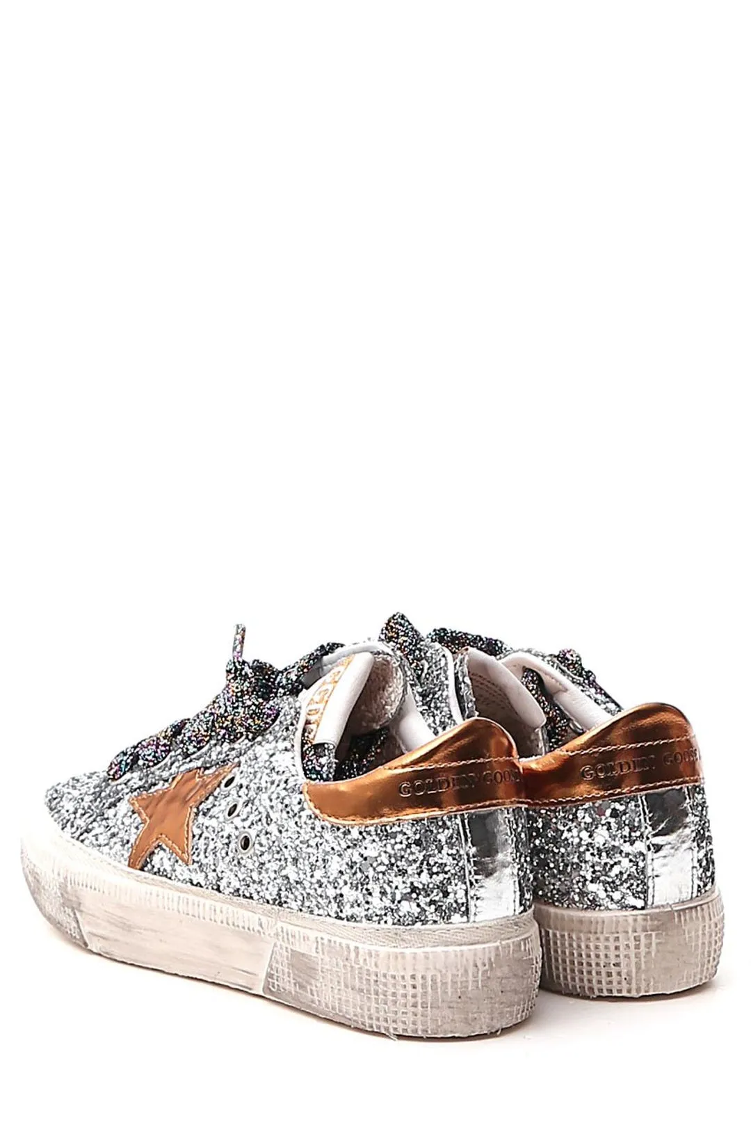 Golden Goose Kids May Glitter Sneakers