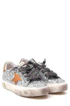 Golden Goose Kids May Glitter Sneakers