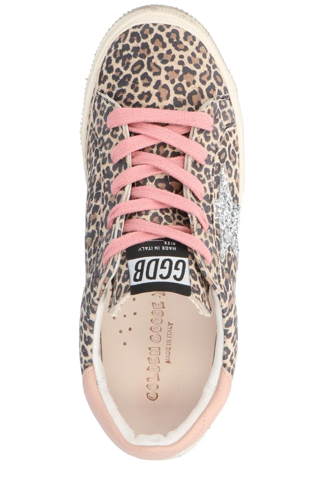 Golden Goose Kids May Leopard Print Sneakers