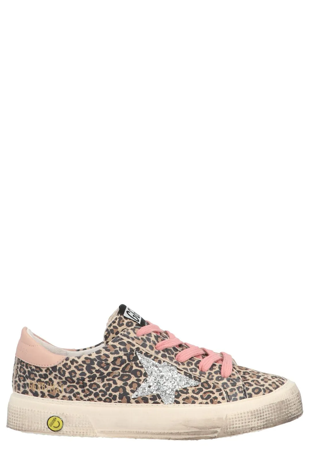 Golden Goose Kids May Leopard Print Sneakers
