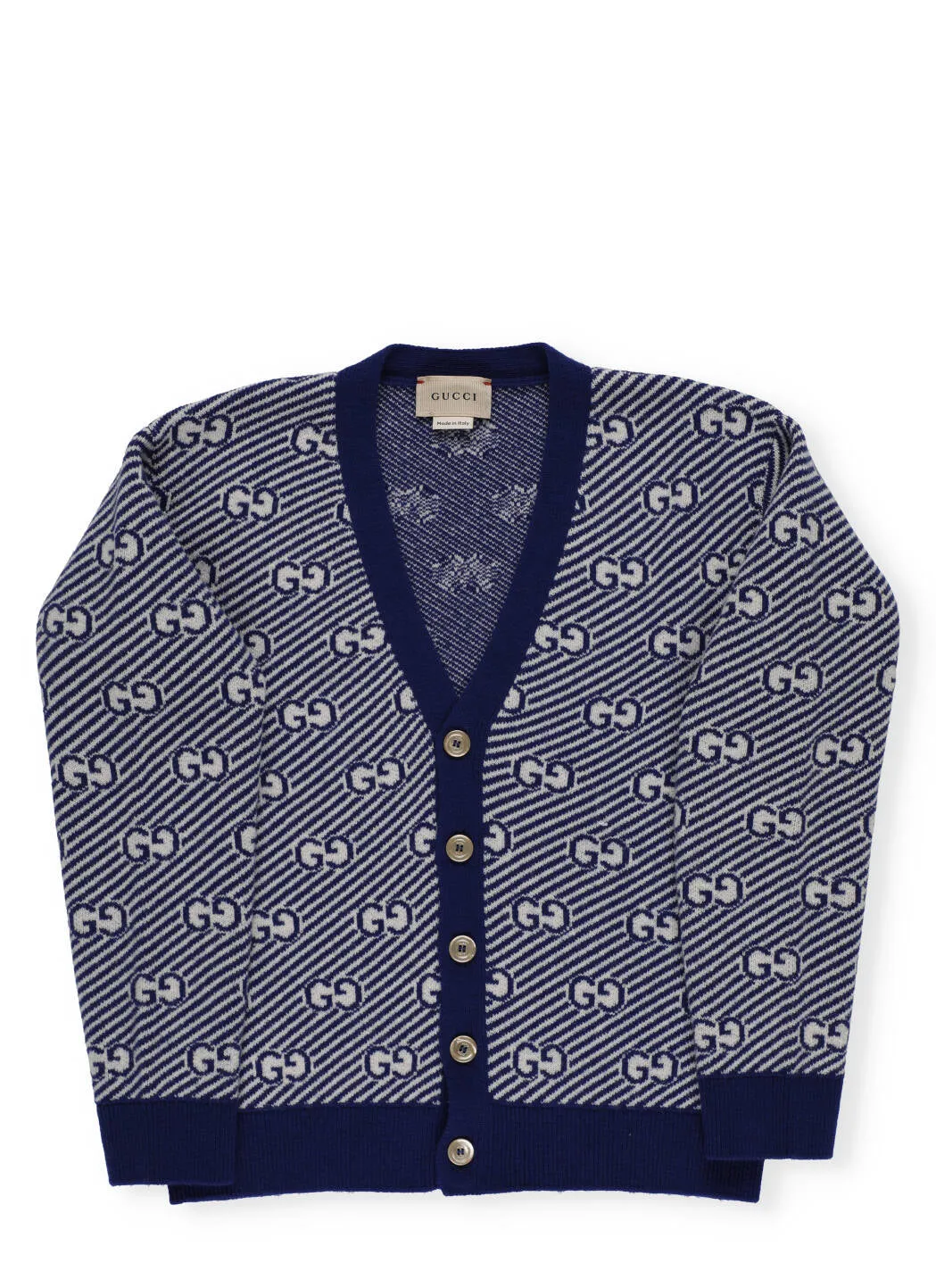 Gucci Kids GG Monogram V-Neck Cardigan