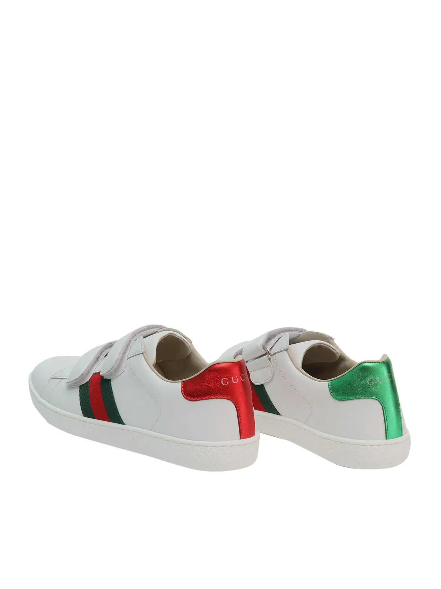 Gucci Kids Logo Detailed Double Strap Sneakers