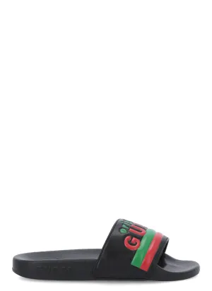 Gucci Kids Logo Embossed Slides