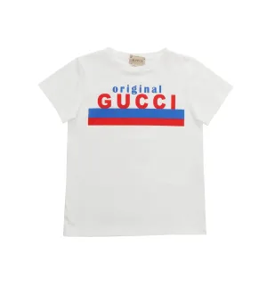 Gucci Kids Logo Printed Crewneck T-Shirt