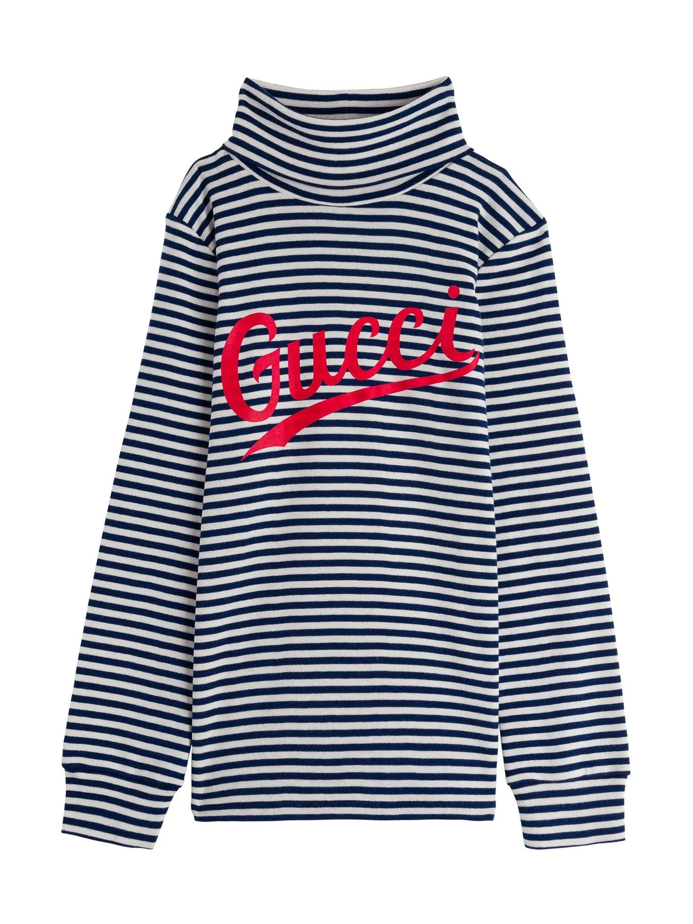 Gucci Kids Logo Striped Long-Sleeve Top