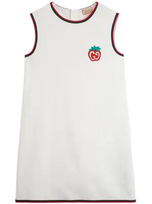 Gucci Kids Strawberry Patch Sleeveless Dress