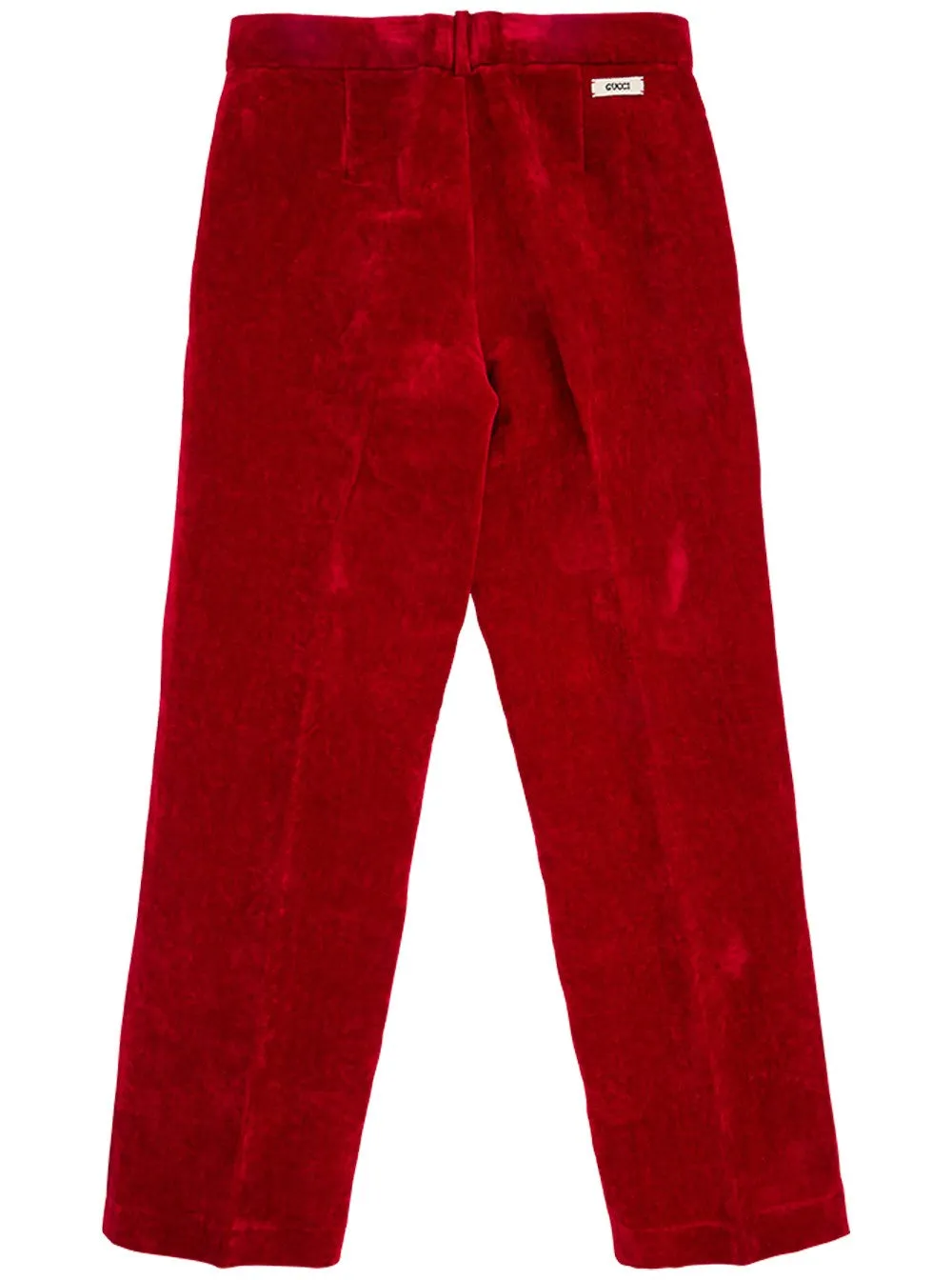 Gucci Kids Velvet Logo Patch Pants