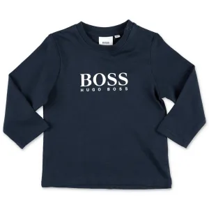 Hugo Boss Kids Logo Printed Long Sleeve T-Shirt