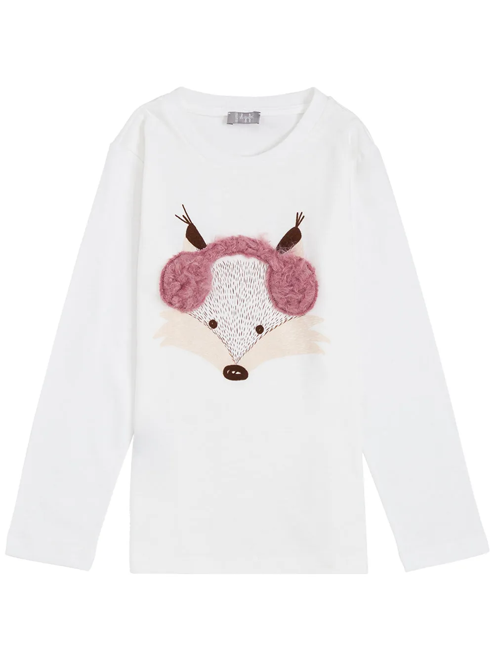 Il Gufo Animal Embroidered Long-Sleeve T-Shirt