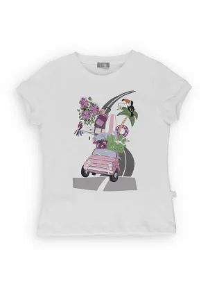 Il Gufo Graphic PrintED Crewneck T-Shirt