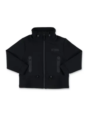 Il Gufo High-Neck Zipped Logo Detailed Jacket