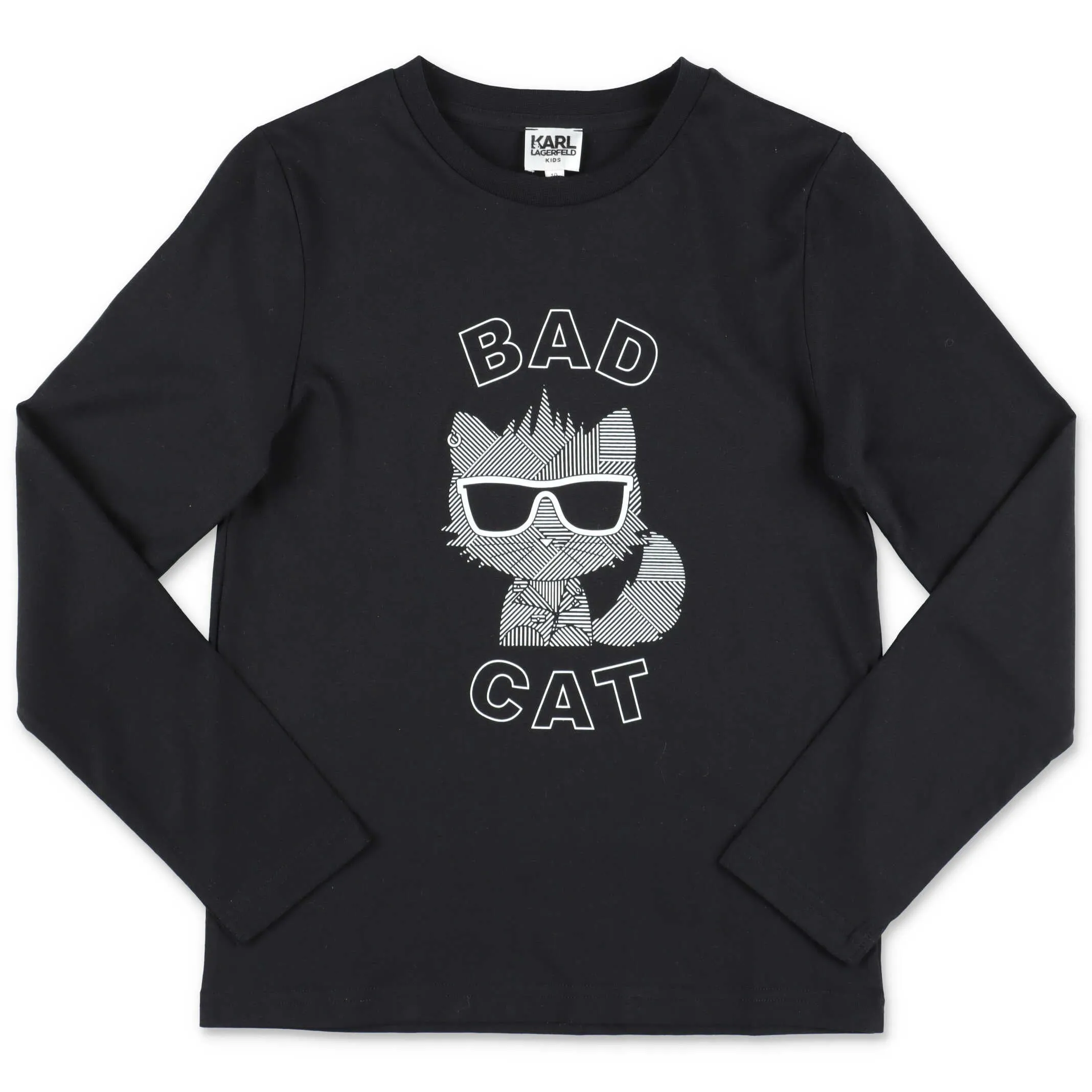 Karl Lagerfeld Kids Bad Cat Long-Sleeve T-Shirt