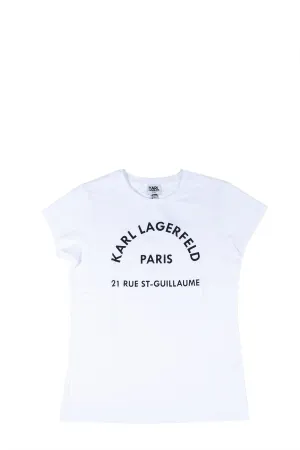 Karl Lagerfeld Kids Logo Print Crewneck T-Shirt