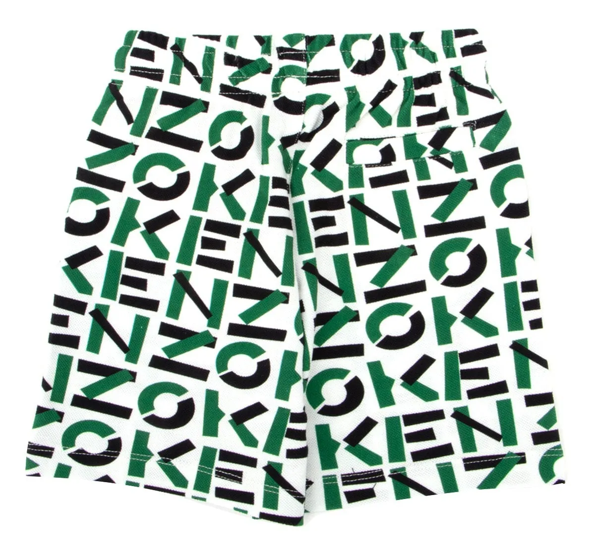 Kenzo Kids Allover Logo Printed Drawstring Shorts