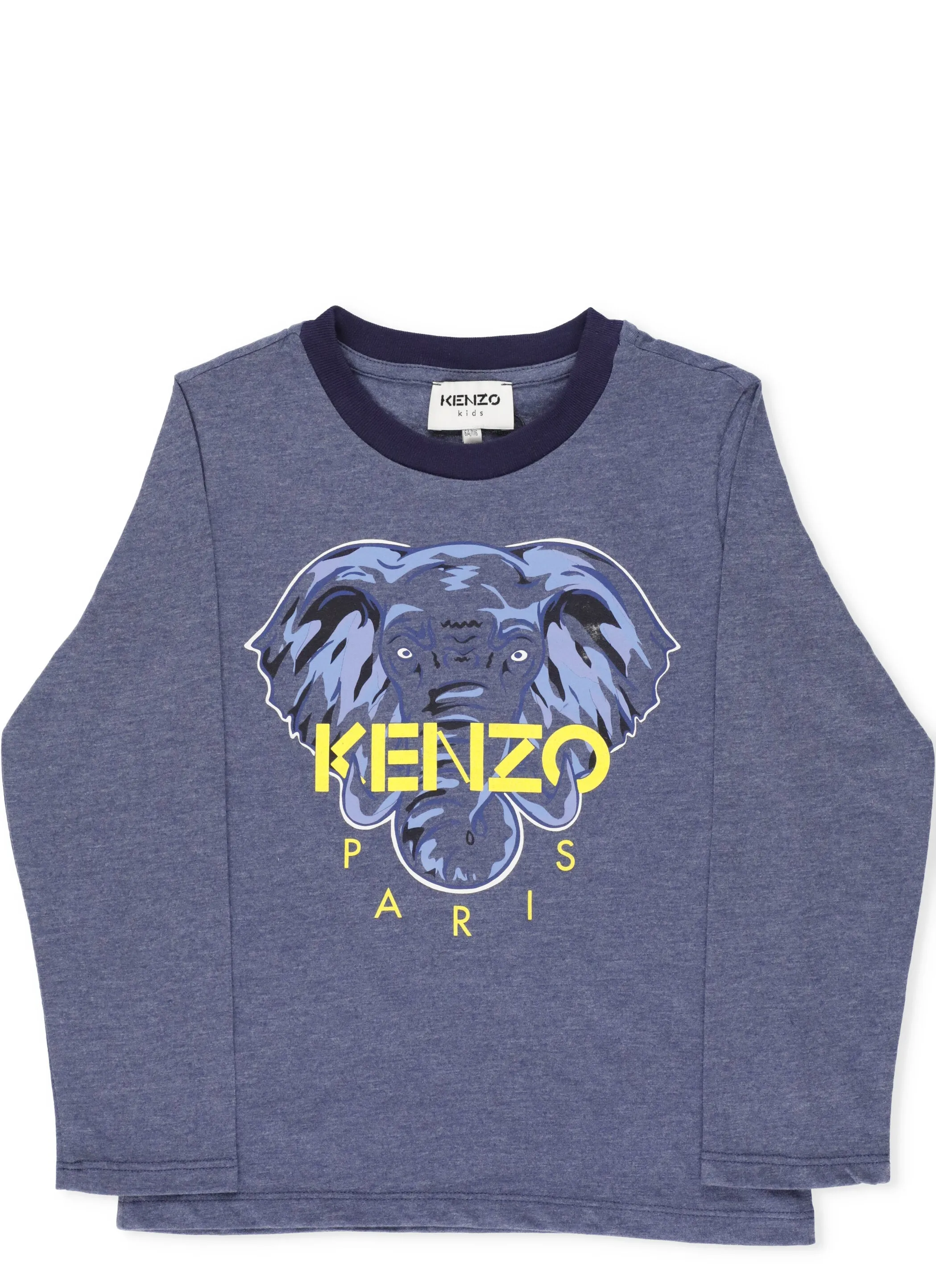 Kenzo Kids Elephant Logo Printed Long-Sleeve T-Shirt
