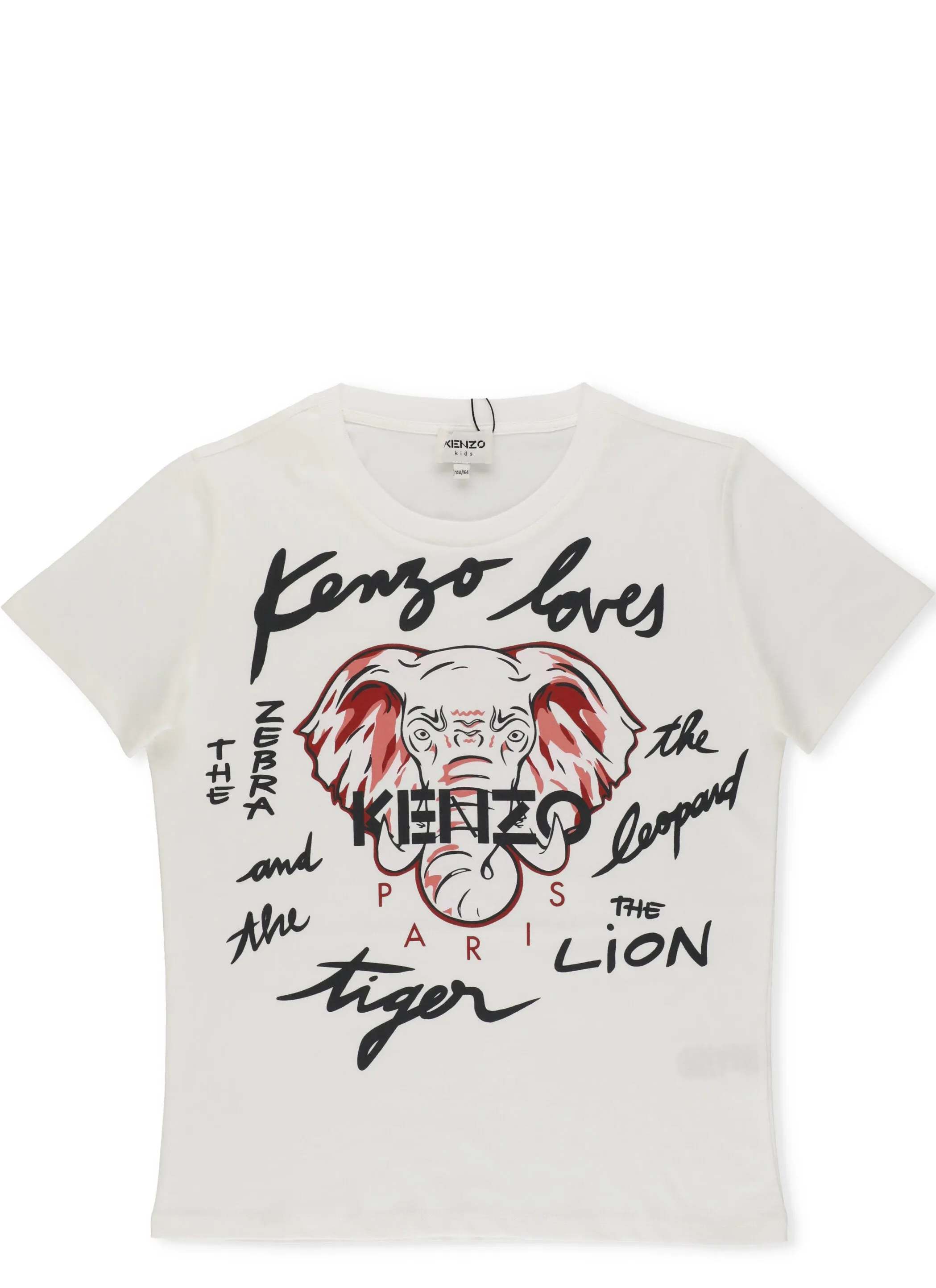 Kenzo Kids Elephant Logo Printed T-Shirt