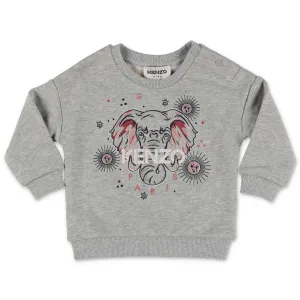 Kenzo Kids Logo Embroidered Crewneck Sweashirt