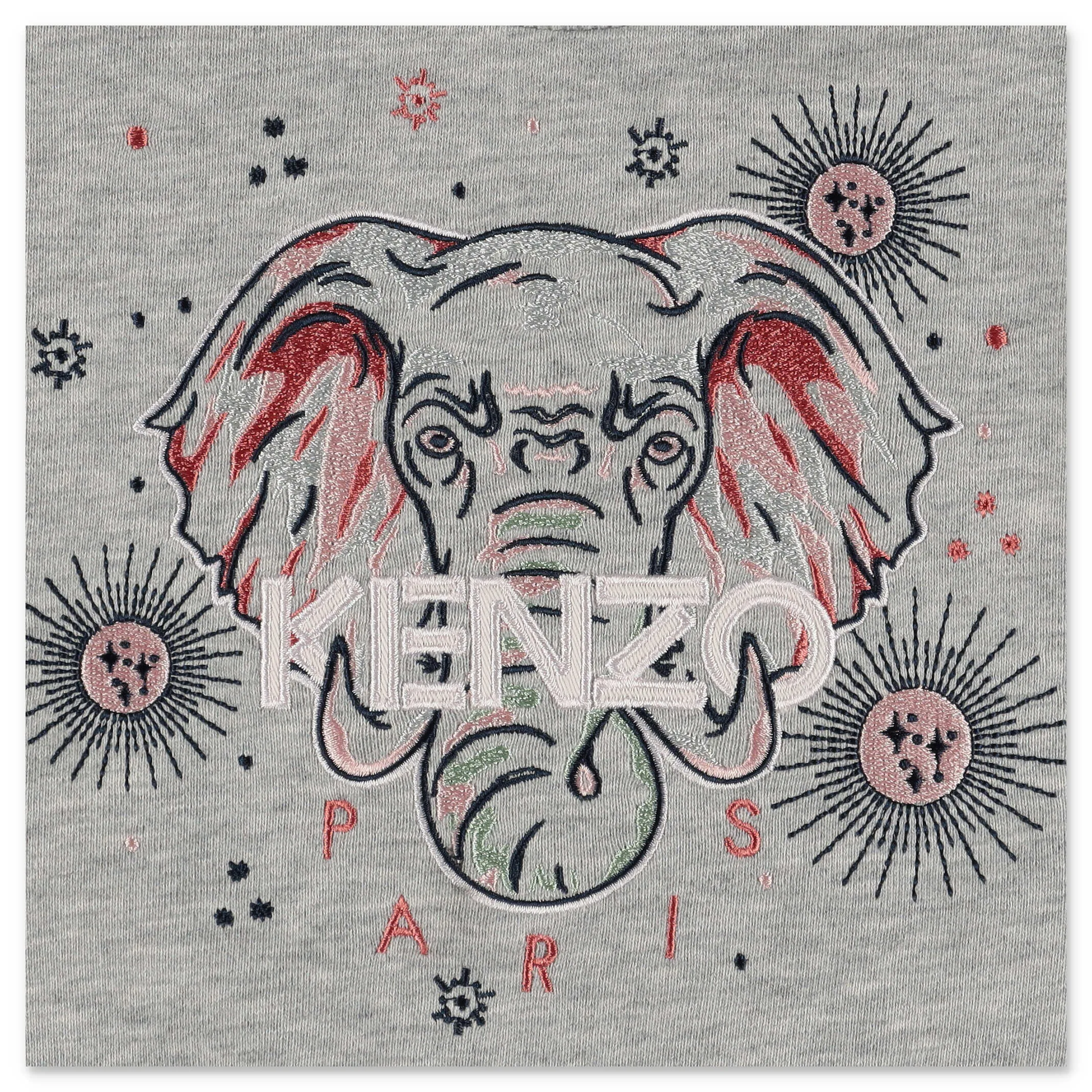 Kenzo Kids Logo Embroidered Crewneck Sweashirt