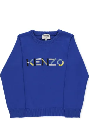 Kenzo Kids Logo Embroidered Jumper
