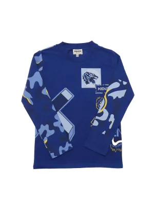 Kenzo Kids Logo Print Long-Sleeve T-Shirt