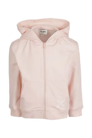 Kenzo Kids Logo Printed Zipped Hoodie