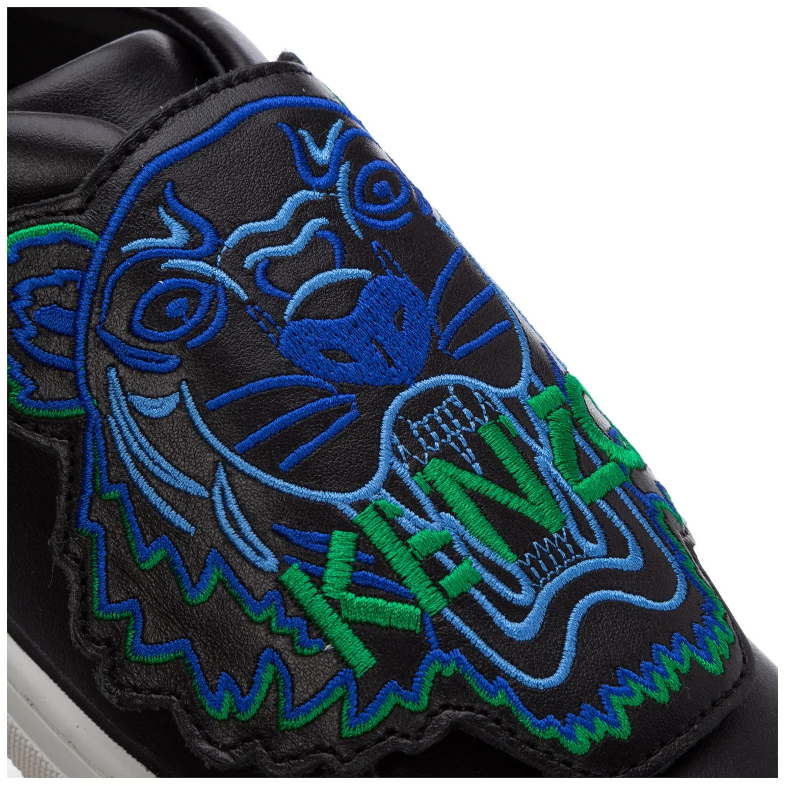 Kenzo Kids Tiger Patch Slip-On Sneakers