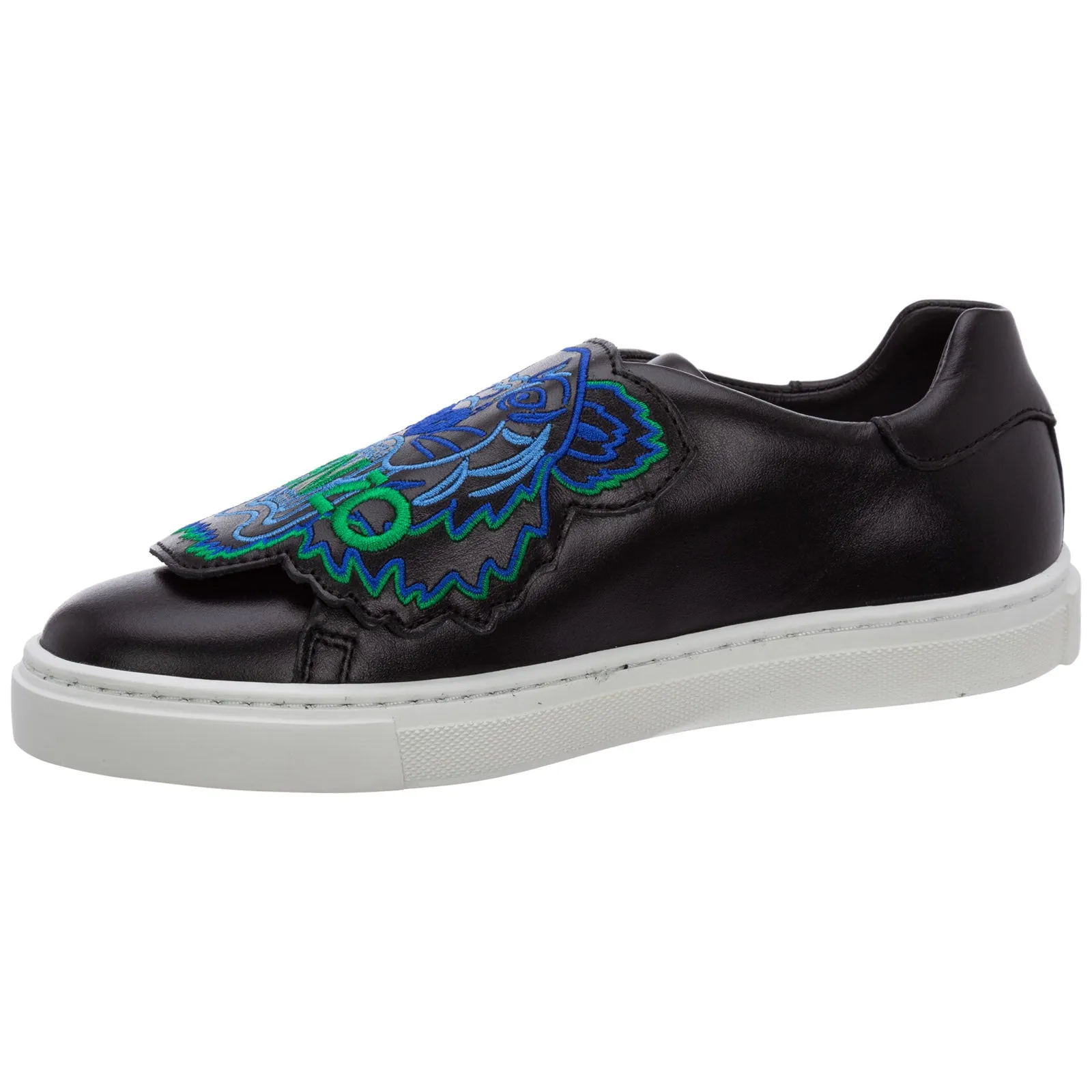 Kenzo Kids Tiger Patch Slip-On Sneakers