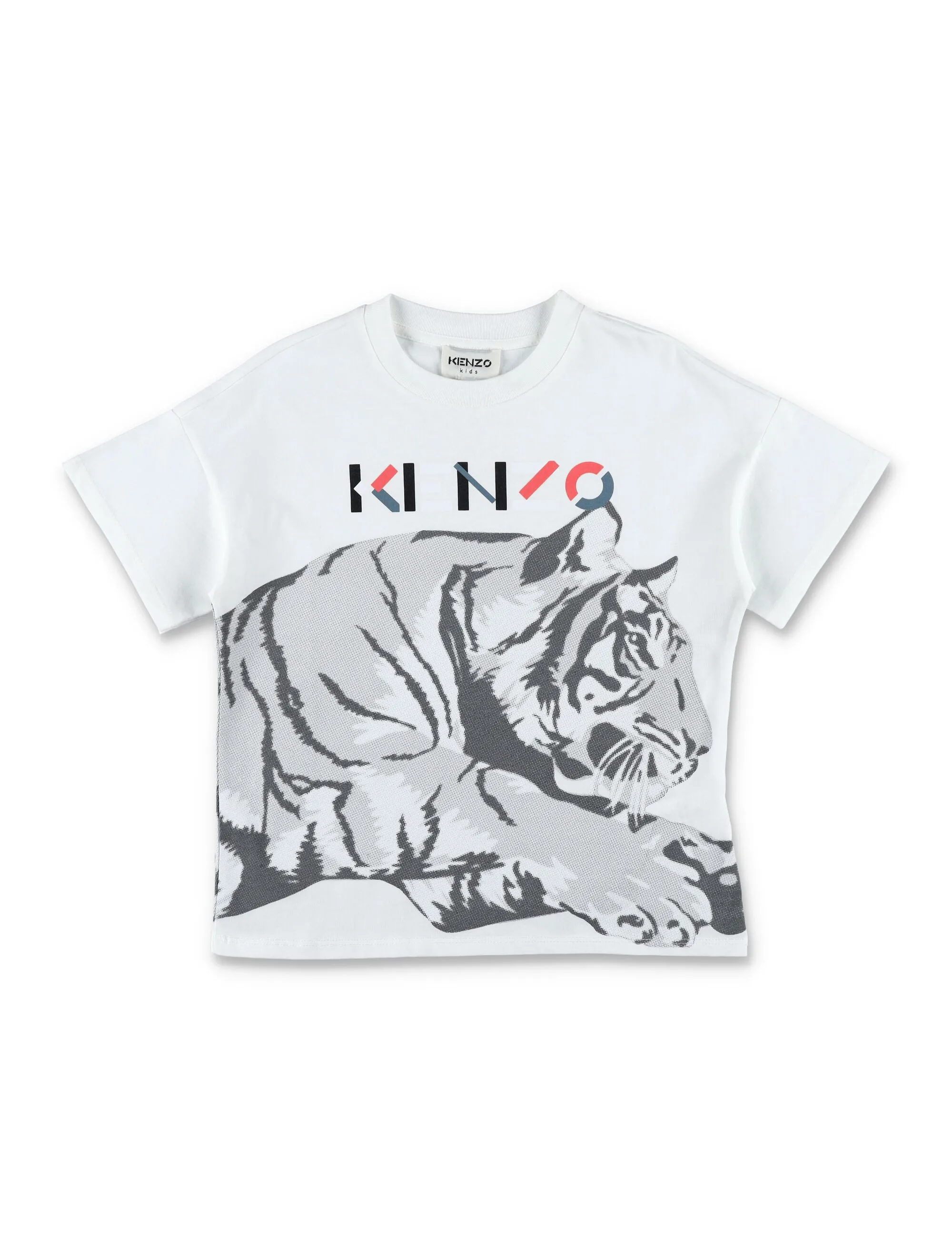 Kenzo Kids Tiger Printed Crewneck T-Shirt