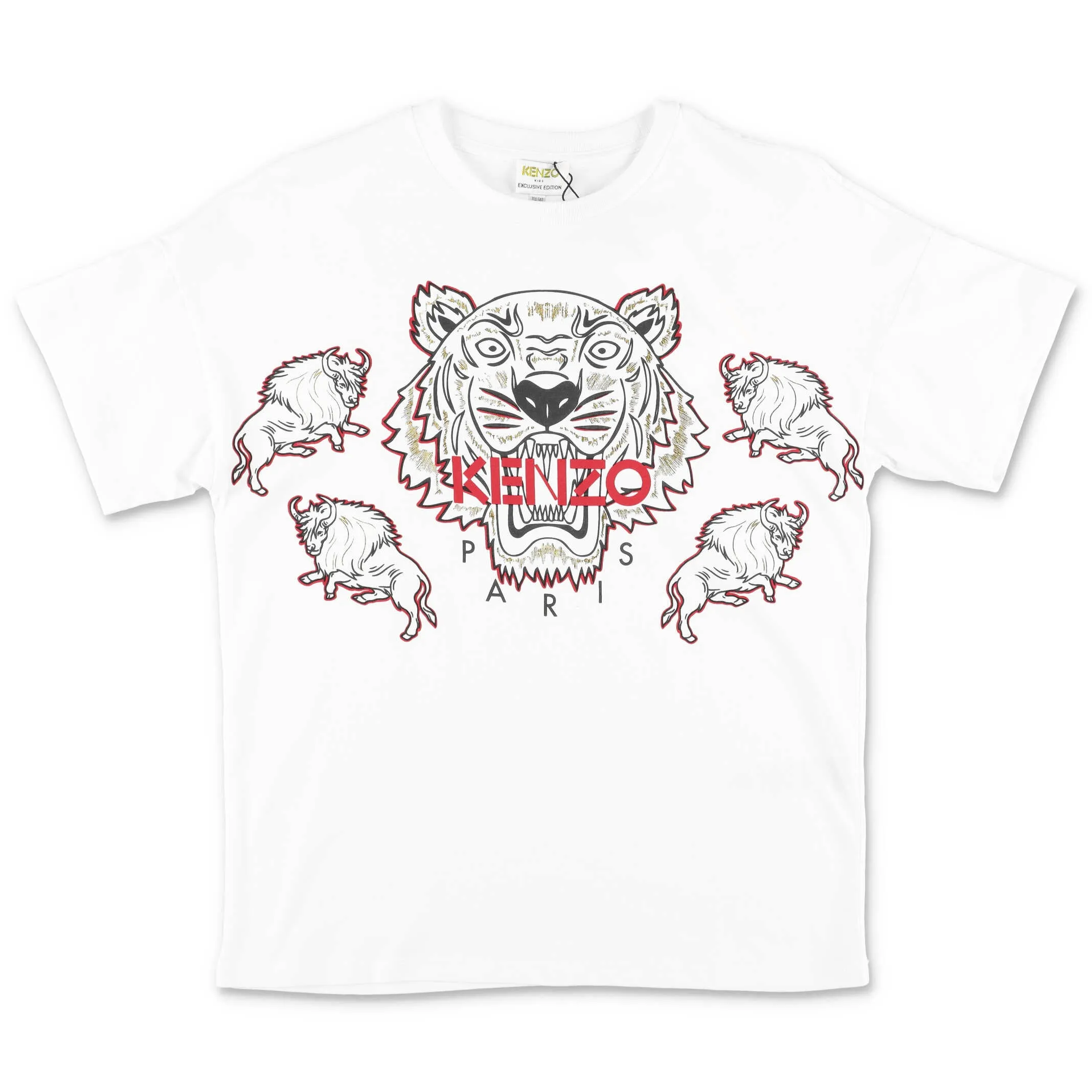 Kenzo Kids Year Of The Ox Tiger Printed T-Shirt