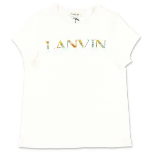 Lanvin Enfant Logo Print Crewneck T-Shirt