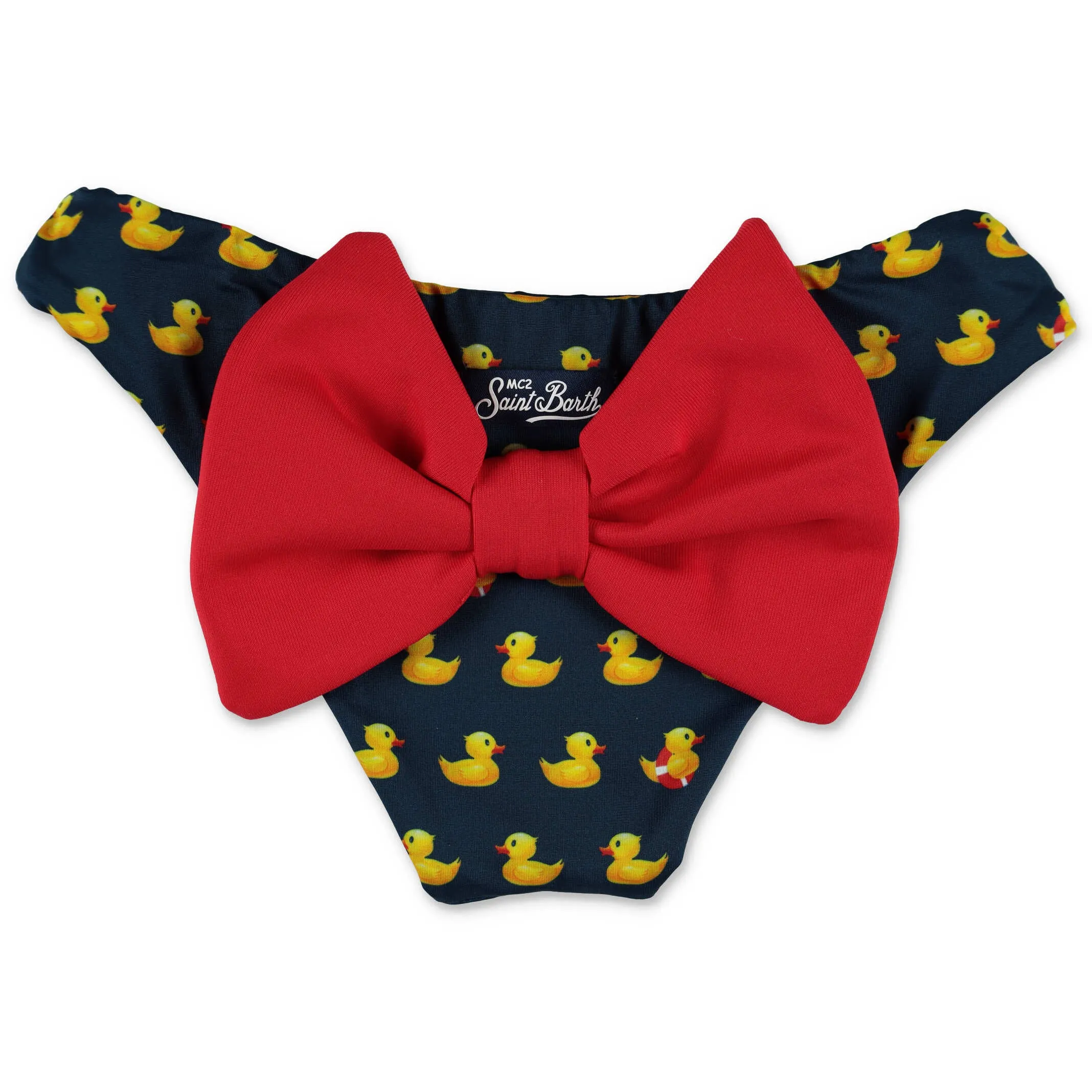 Mc2 Saint Barth Kids Bow Detail Duck Printed Swimsuit Bottoms
