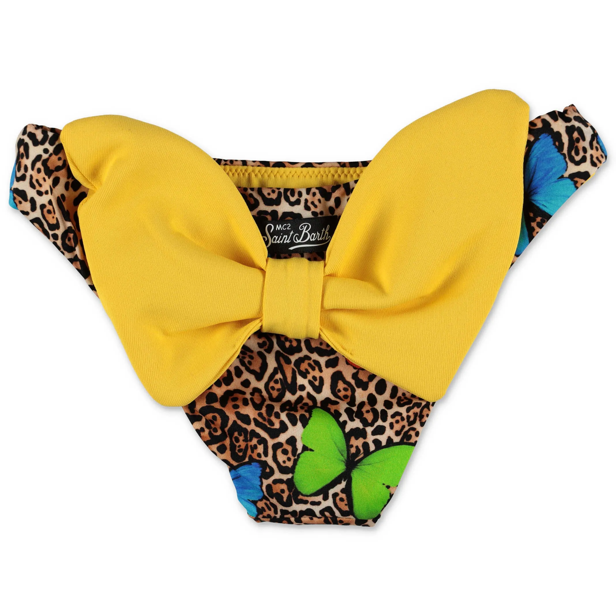 Mc2 Saint Barth Kids Butterfly Animal Print Swimsuit Bottoms