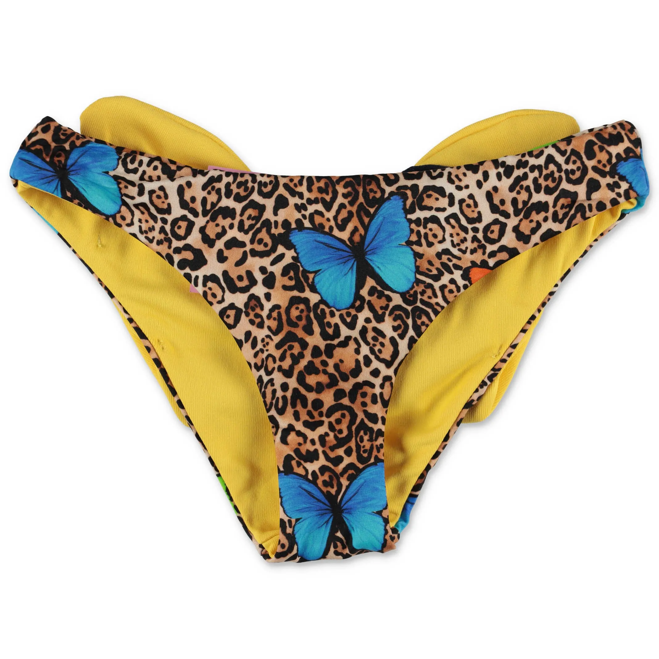 Mc2 Saint Barth Kids Butterfly Animal Print Swimsuit Bottoms
