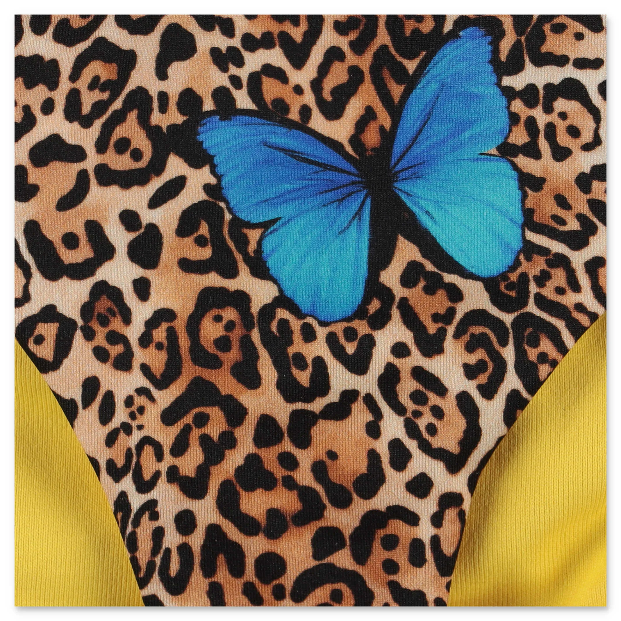 Mc2 Saint Barth Kids Butterfly Animal Print Swimsuit Bottoms