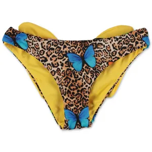 Mc2 Saint Barth Kids Butterfly Animal Print Swimsuit Bottoms