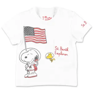 Mc2 Saint Barth Kids Eddy Snoopy Printed T-Shirt